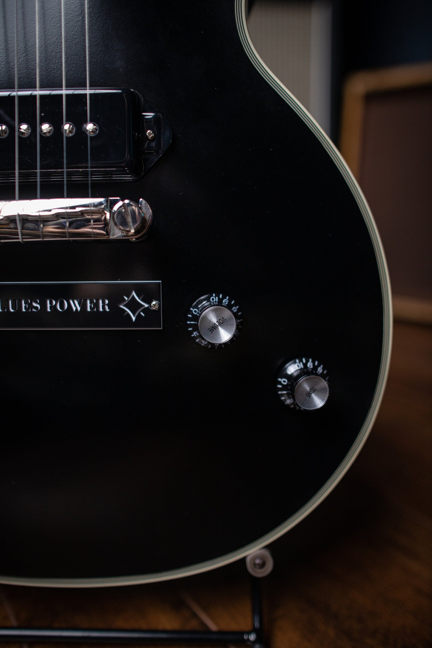 Epiphone Jared James Nichols "Old Glory" Les Paul Custom Electric Guitar - Ebony - Walt Grace Vintage