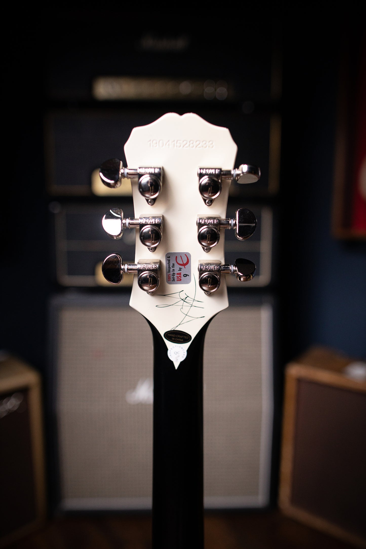 Epiphone Jared James Nichols "Old Glory" Les Paul Custom Electric Guitar - Ebony - Walt Grace Vintage