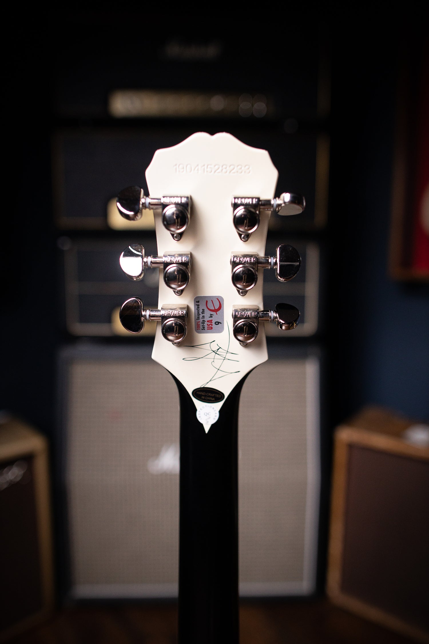 Epiphone Jared James Nichols "Old Glory" Les Paul Custom Electric Guitar - Ebony - Walt Grace Vintage