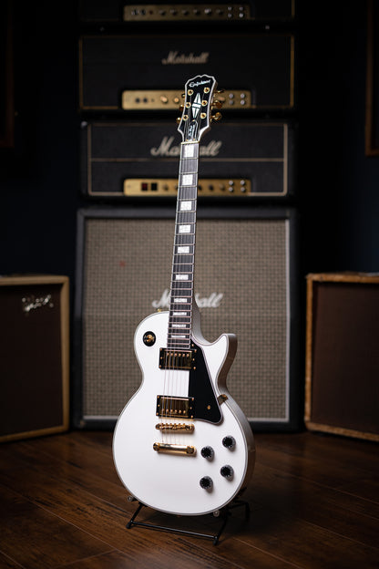 Epiphone Les Paul Custom Pro Electric Guitar - Alpine White - Walt Grace Vintage