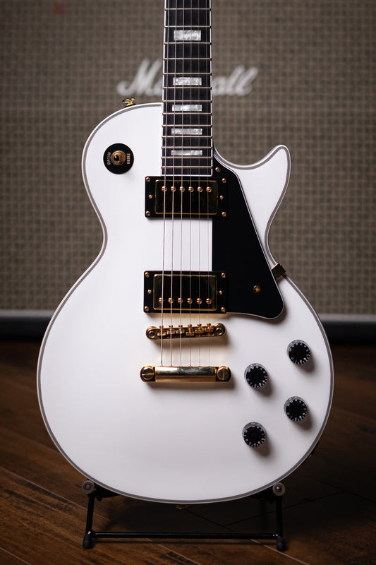 Epiphone Les Paul Custom Pro Electric Guitar - Alpine White - Walt Grace Vintage