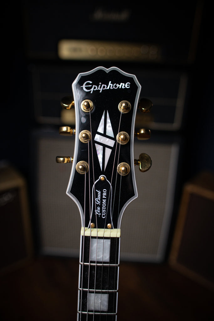 Epiphone Les Paul Custom Pro Electric Guitar - Alpine White - Walt Grace Vintage