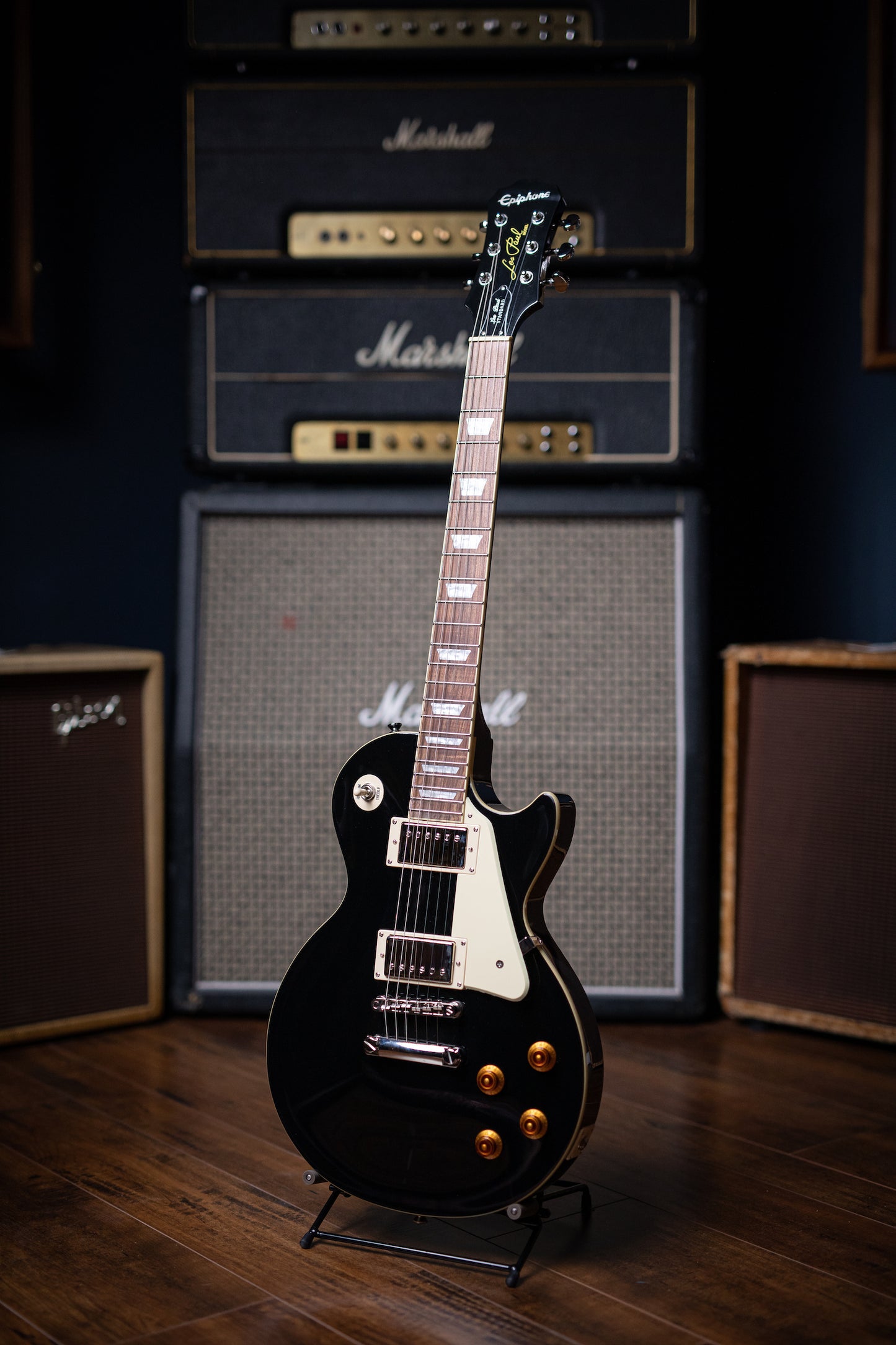 Epiphone Les Paul Standard Electric Guitar - Ebony - Walt Grace Vintage