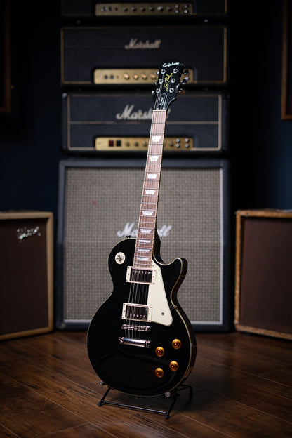 Epiphone Les Paul Standard Electric Guitar - Ebony - Walt Grace Vintage