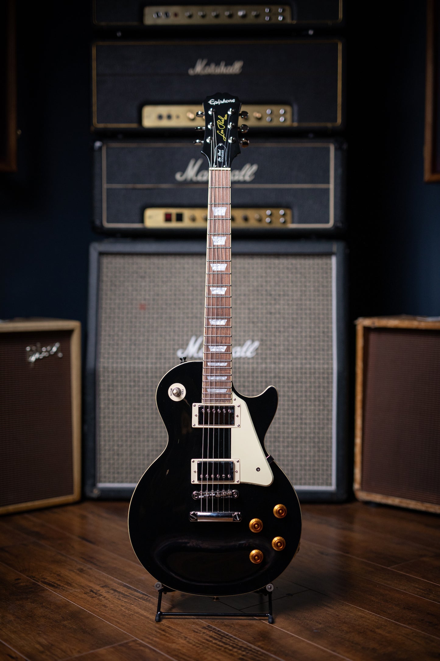 Epiphone Les Paul Standard Electric Guitar - Ebony - Walt Grace Vintage