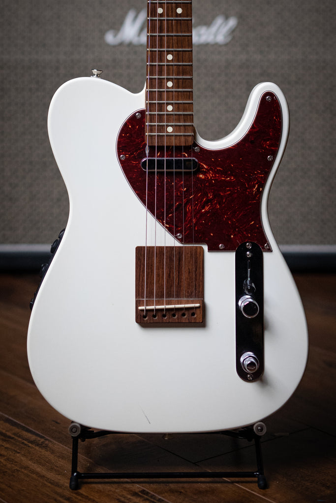 2012 Fender Acoustasonic Telecaster Electric-Acoustic Guitar - Olympic White - Walt Grace Vintage