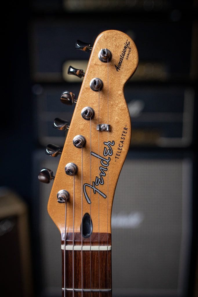 2012 Fender Acoustasonic Telecaster Electric-Acoustic Guitar - Olympic White - Walt Grace Vintage