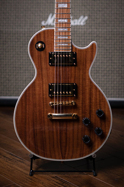 Epiphone Les Paul Custom Pro Koa Electric Guitar - Natural - Walt Grace Vintage