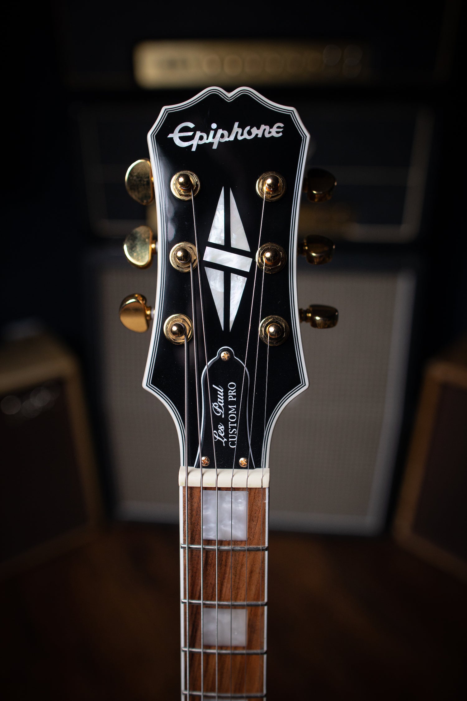 Epiphone Les Paul Custom Pro Koa Electric Guitar - Natural - Walt Grace Vintage