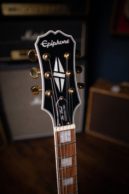 Epiphone Les Paul Custom Pro Koa Electric Guitar - Natural - Walt Grace Vintage