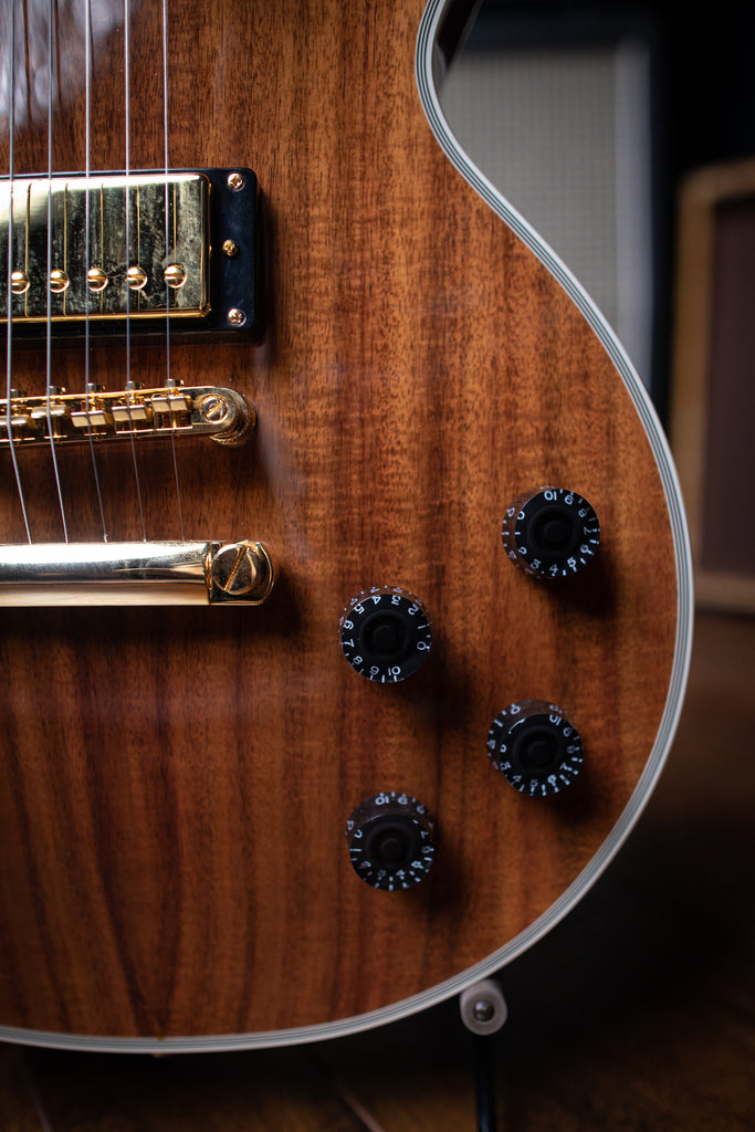 Epiphone Les Paul Custom Pro Koa Electric Guitar - Natural - Walt Grace Vintage