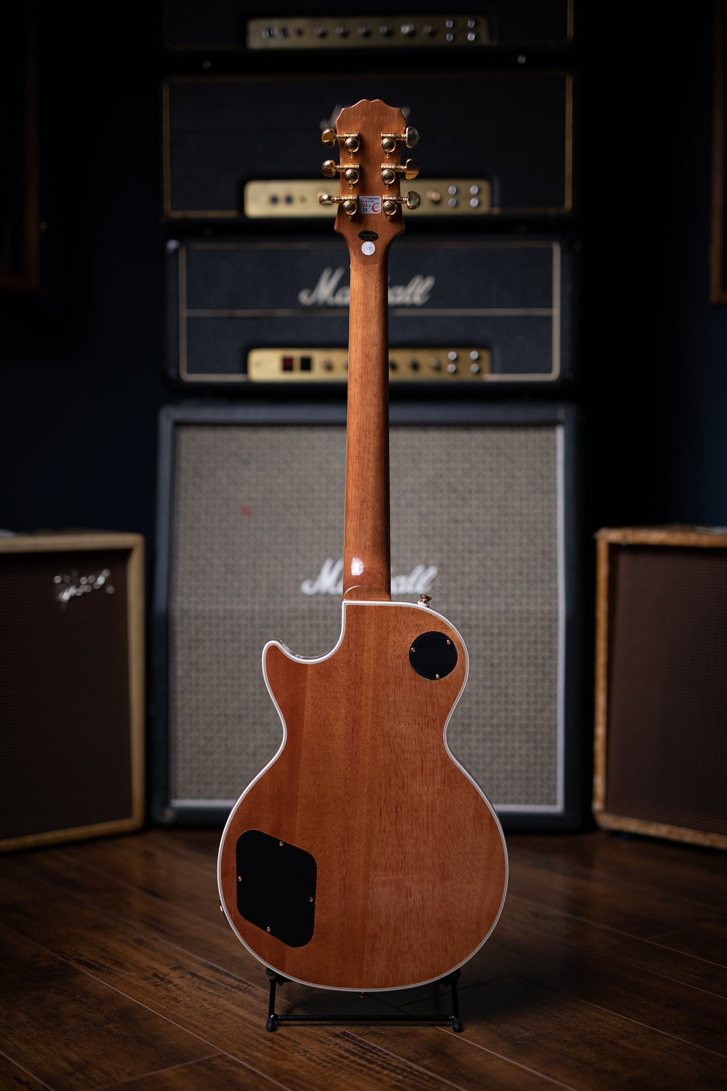 Epiphone Les Paul Custom Pro Koa Electric Guitar - Natural - Walt Grace Vintage