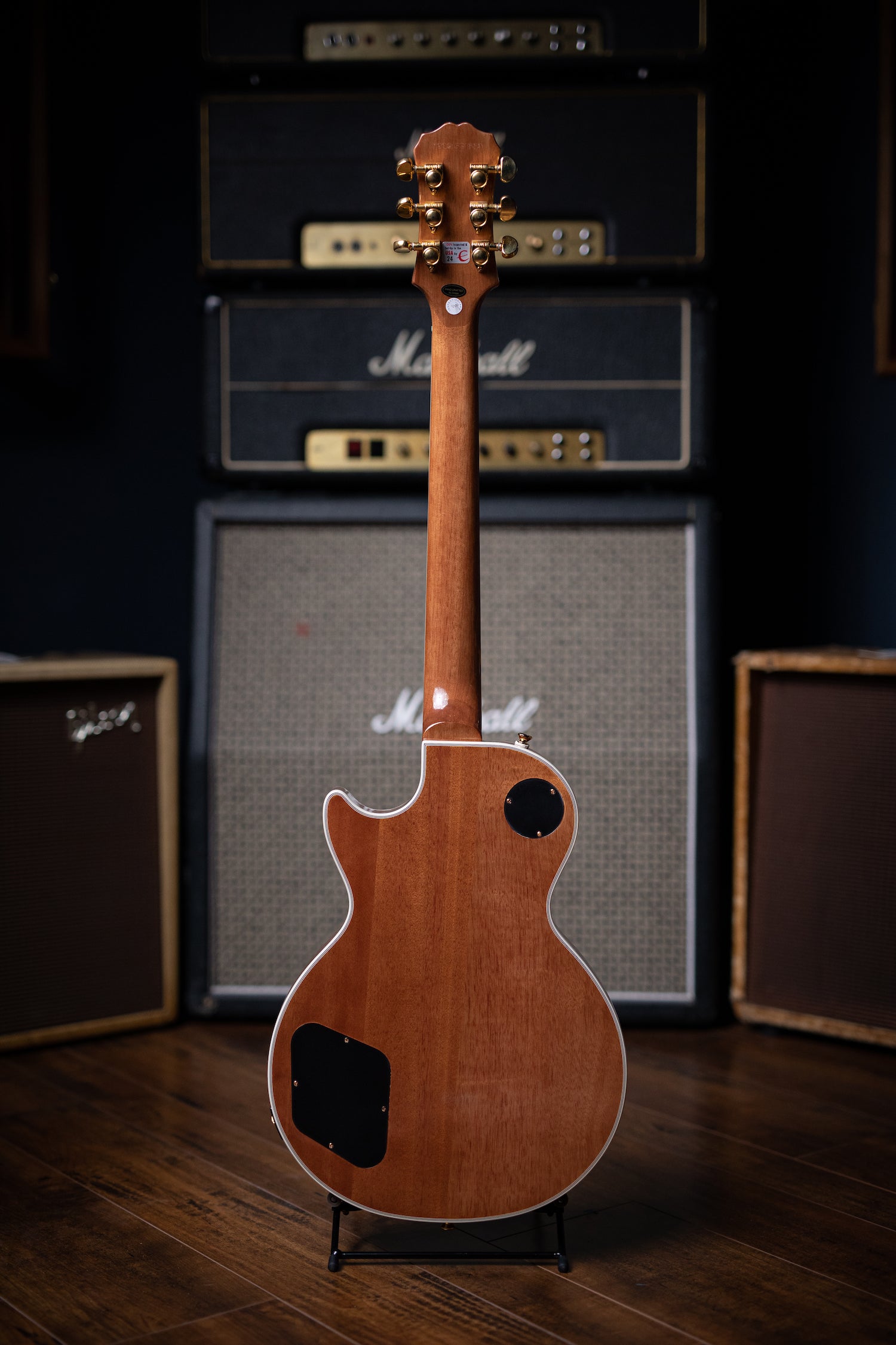 Epiphone Les Paul Custom Pro Koa Electric Guitar - Natural - Walt Grace Vintage