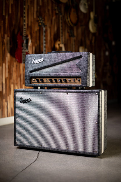 Supro 1799 Statesman 2x12" Extension Cabinet - Gray - Walt Grace Vintage