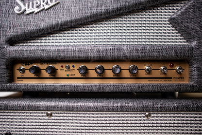 Supro 1699RH Statesman 50 Watt Tube Head - Gray - Walt Grace Vintage