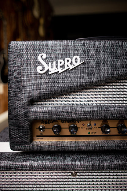 Supro 1699RH Statesman 50 Watt Tube Head - Gray - Walt Grace Vintage
