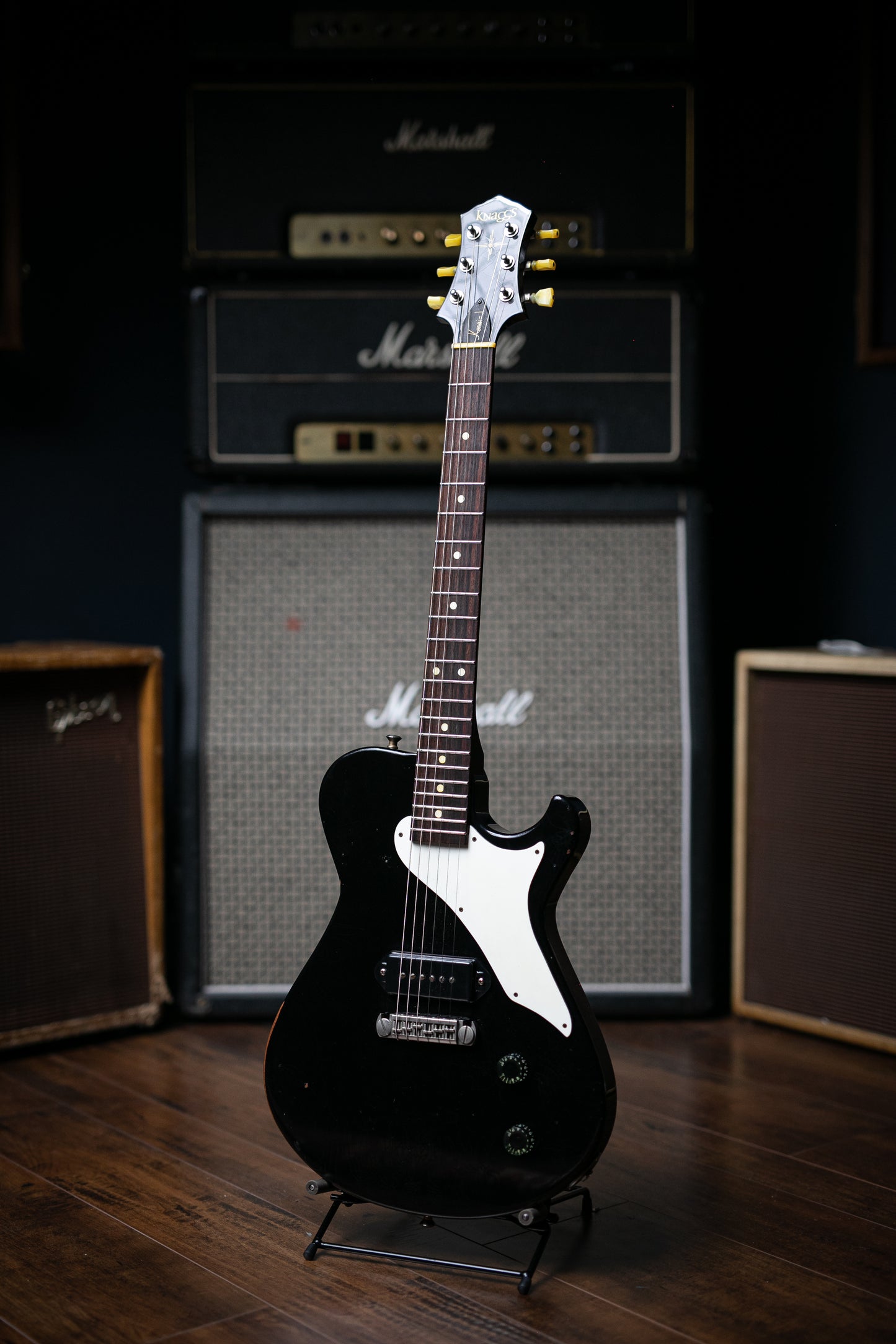 Knaggs Kenai "J" D1 Electric Guitar - Black - Walt Grace Vintage