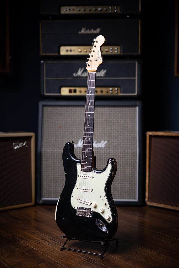 1965 Fender Stratocaster Electric Guitar - Black - Walt Grace Vintage