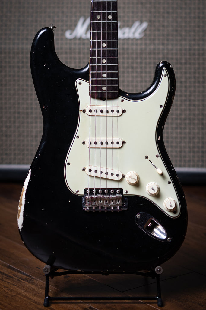 1965 Fender Stratocaster Electric Guitar - Black - Walt Grace Vintage