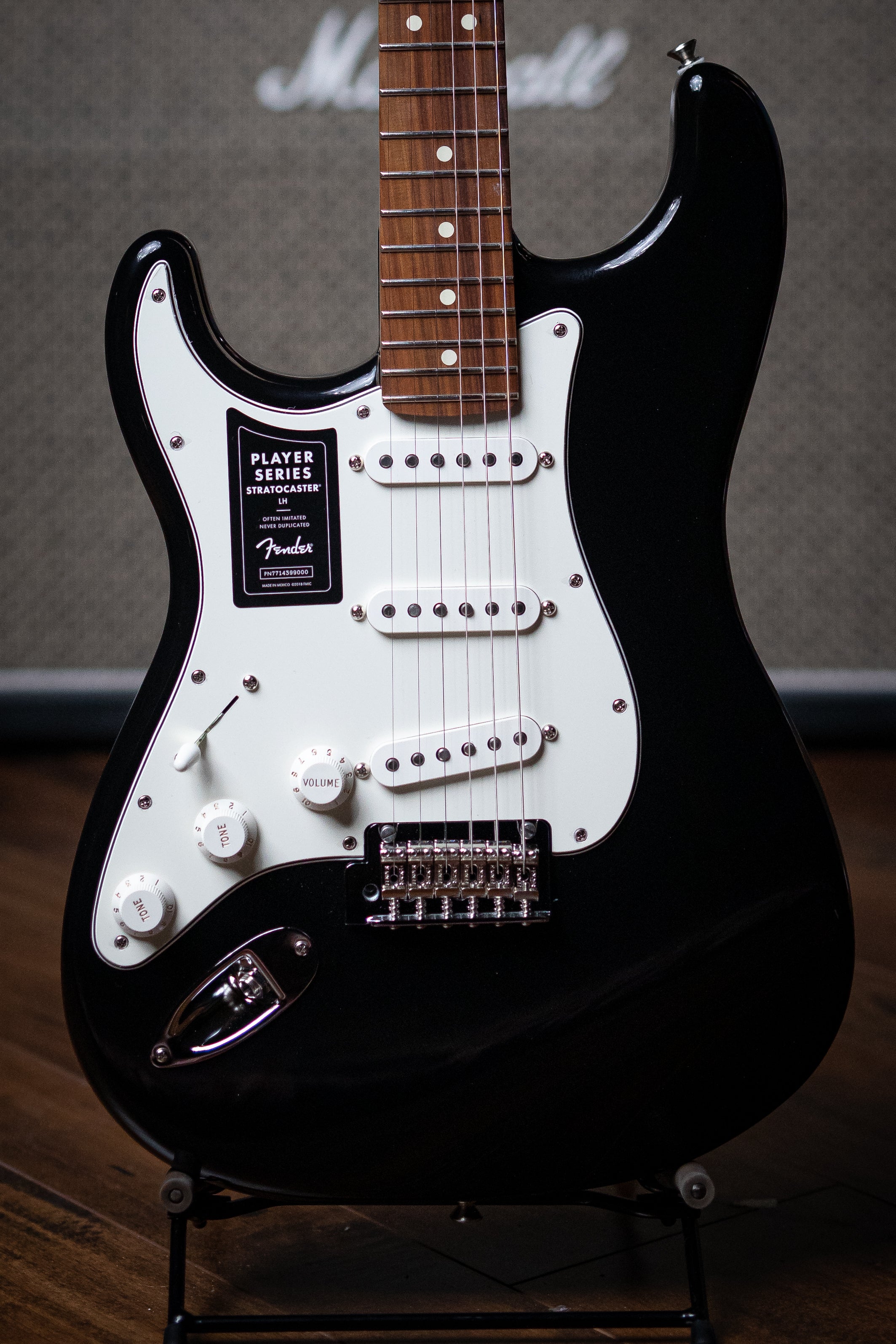 Fender Player Stratocaster Left Handed Electric Guitar - Black 