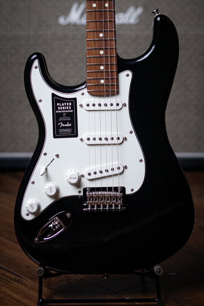 Fender Player Stratocaster LH Electric Guitar - Black - Walt Grace Vintage