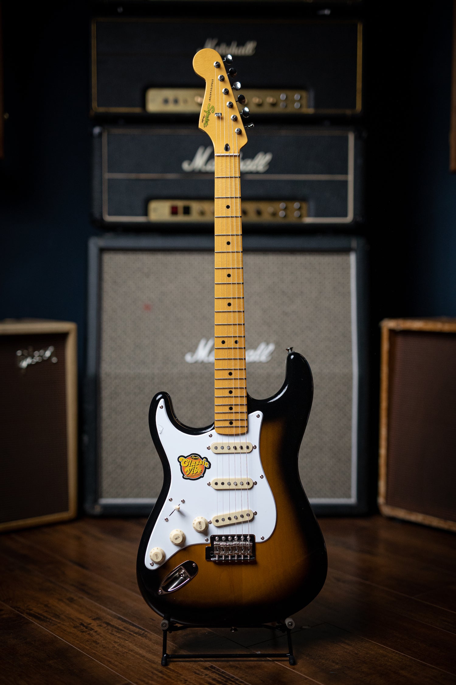 Squier Classic Vibe ‘50s Stratocaster LH Electric Guitar - 2-Tone Sunburst - Walt Grace Vintage