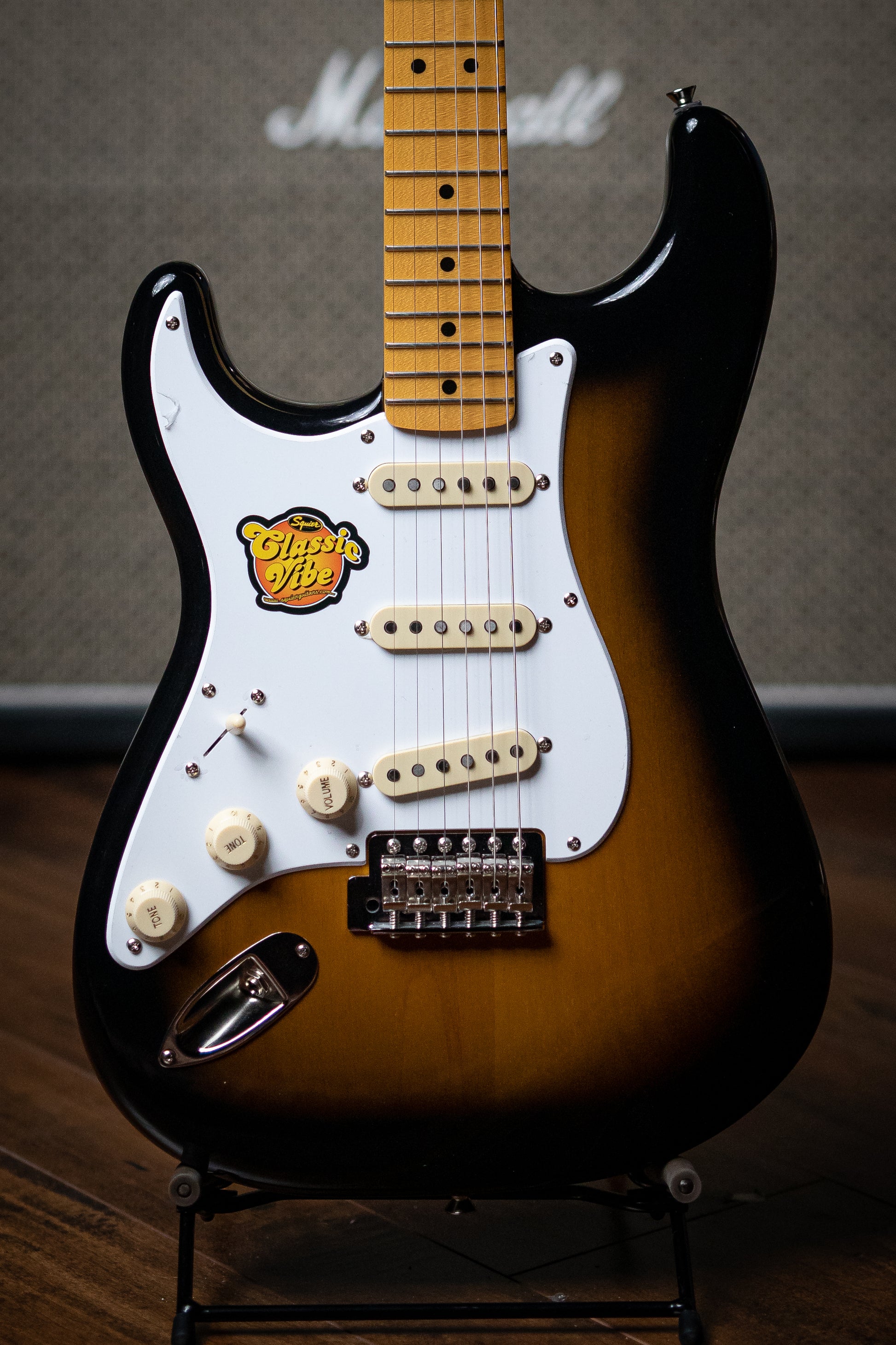 Squier Classic Vibe ‘50s Stratocaster LH Electric Guitar - 2-Tone Sunburst - Walt Grace Vintage