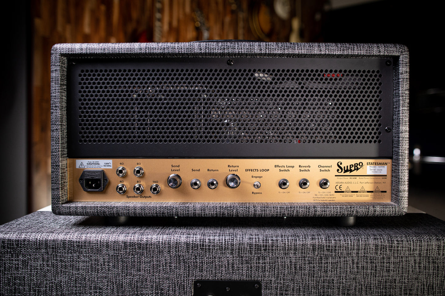 Supro 1699RH Statesman 50 Watt Tube Head - Gray - Walt Grace Vintage