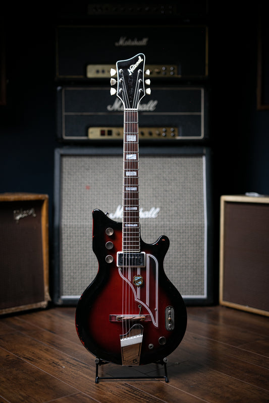 1964 National Val Pro 82 Electric Guitar - Red Burst - Walt Grace Vintage