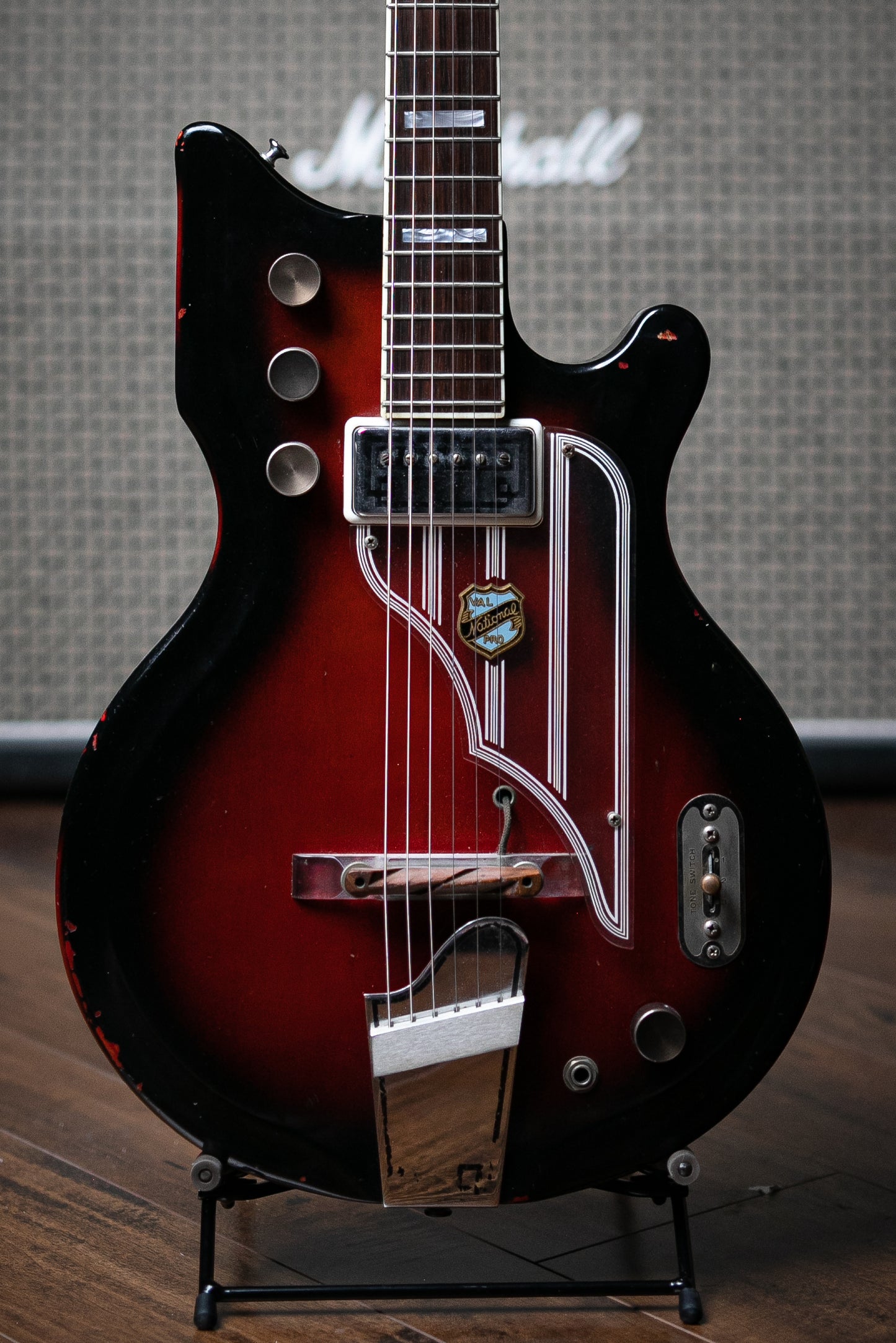 1964 National Val Pro 82 Electric Guitar - Red Burst - Walt Grace Vintage