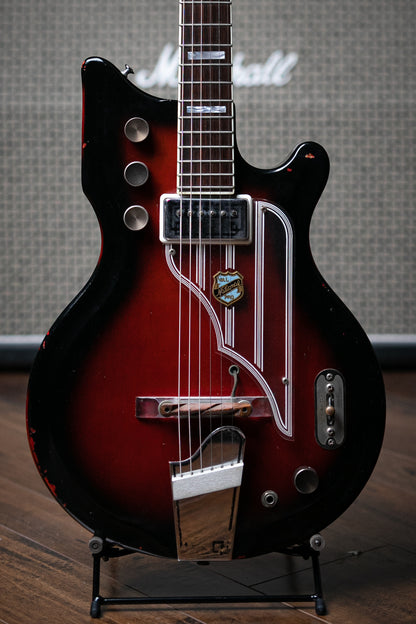 1964 National Val Pro 82 Electric Guitar - Red Burst - Walt Grace Vintage