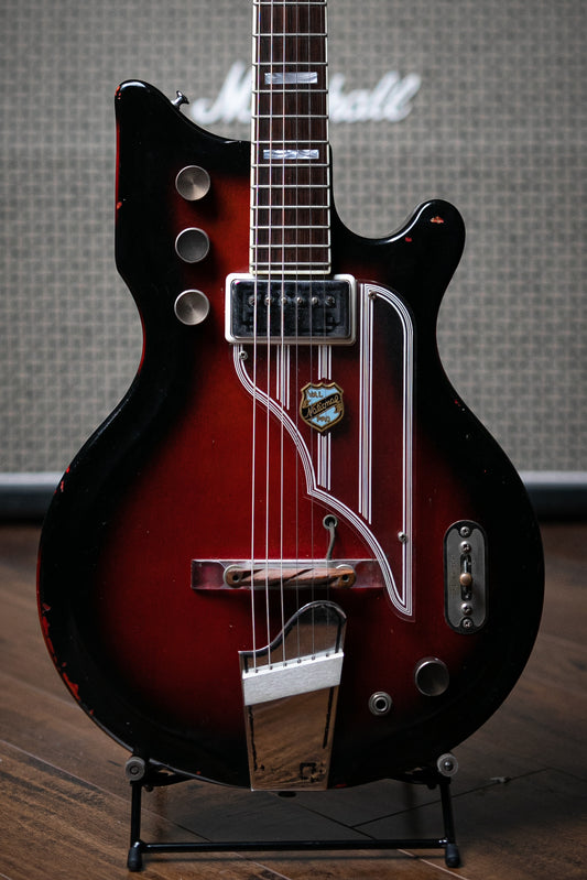 1964 National Val Pro 82 Electric Guitar - Red Burst - Walt Grace Vintage