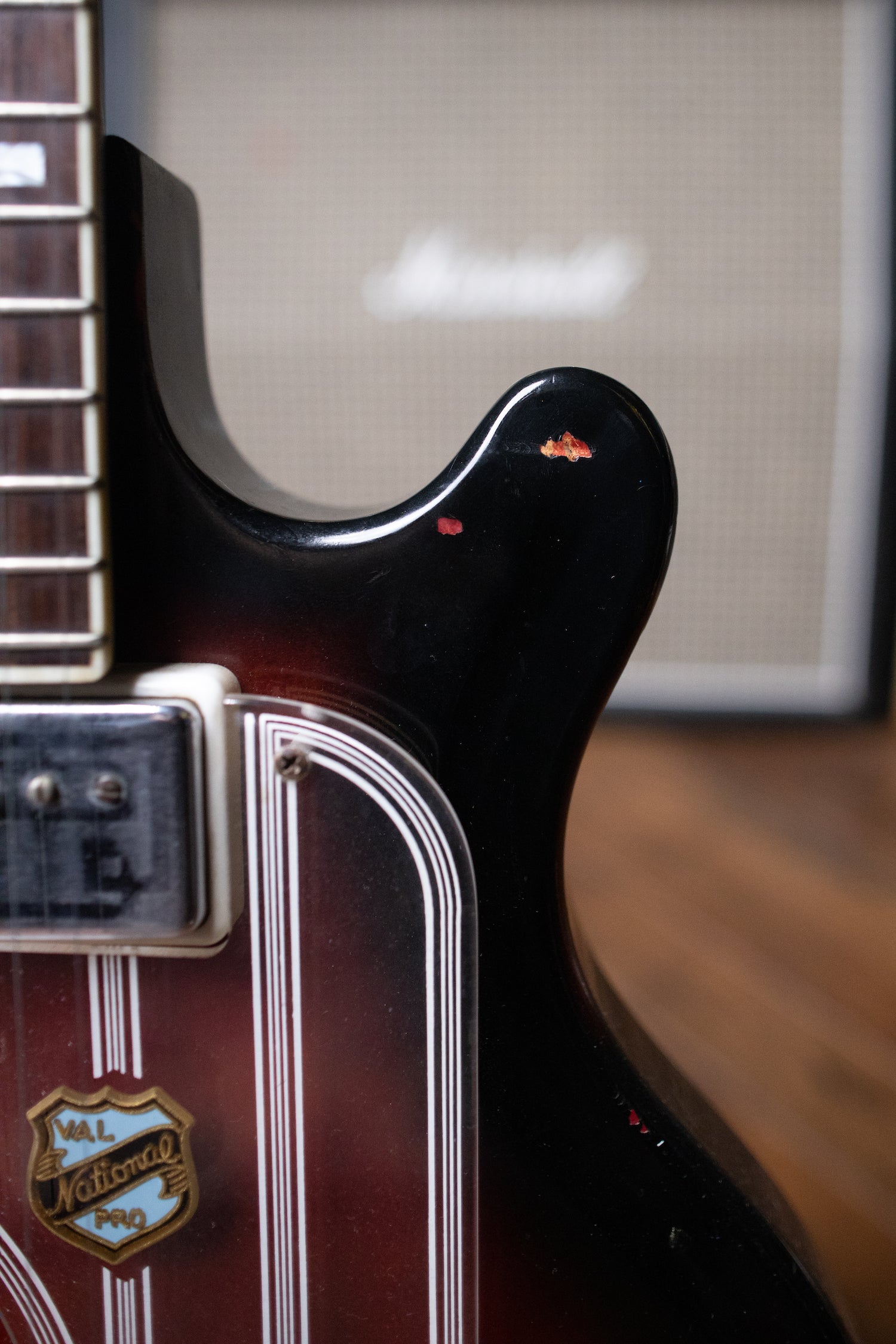 1964 National Val Pro 82 Electric Guitar - Red Burst - Walt Grace Vintage