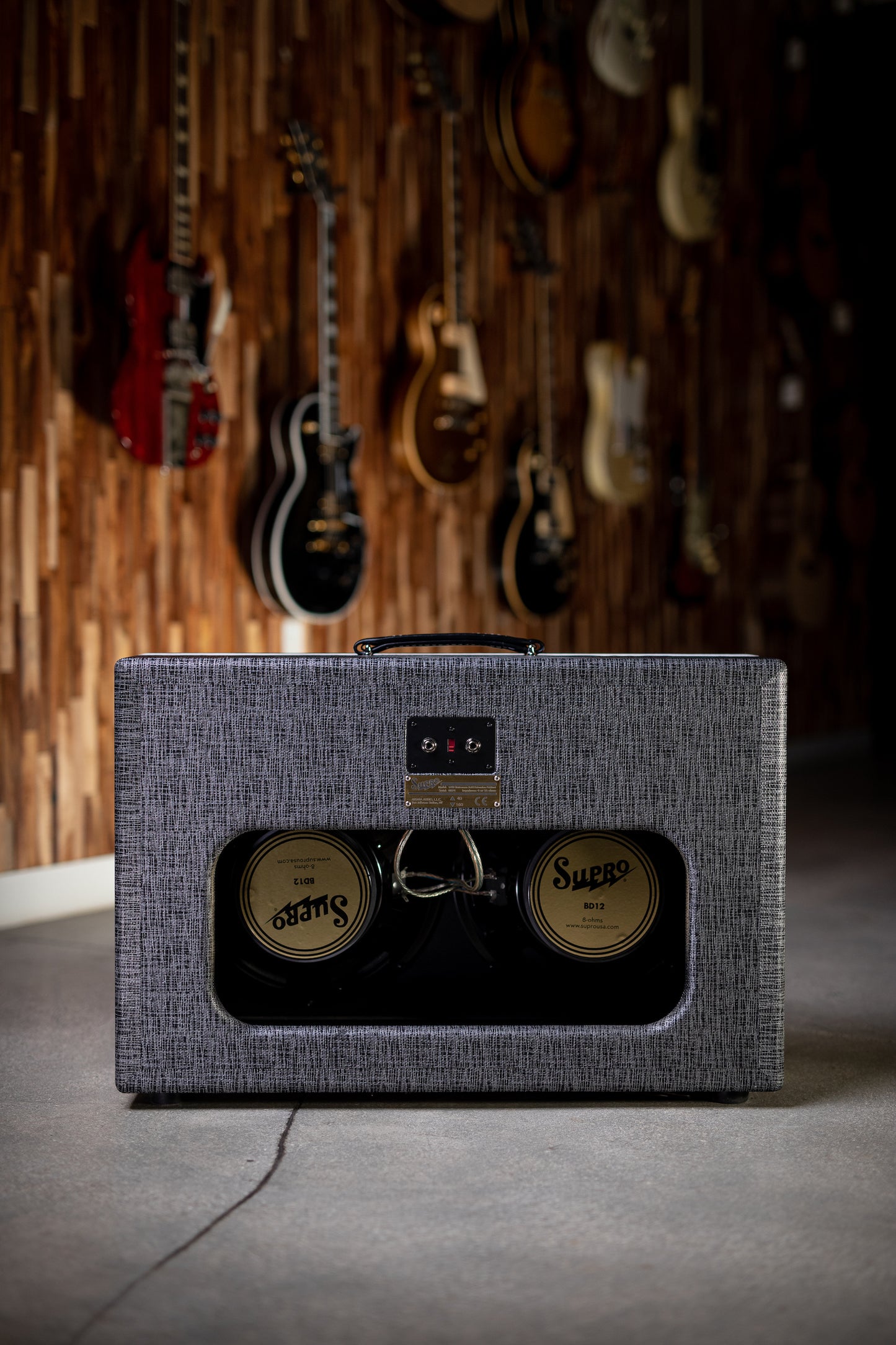 Supro 1799 Statesman 2x12" Extension Cabinet - Gray - Walt Grace Vintage