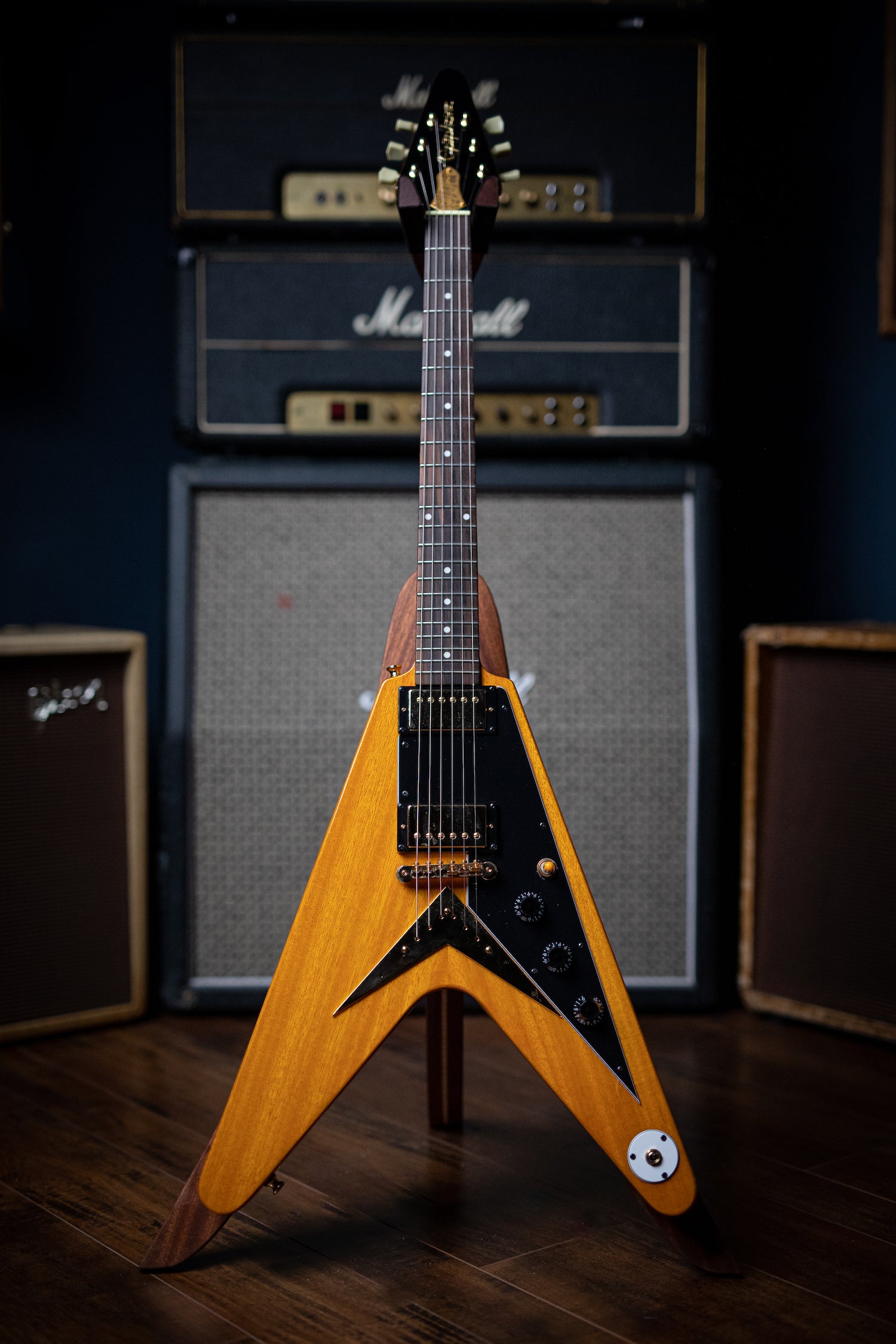 Epiphone Joe Bonamassa Flying V "Amos" Electric Guitar - Natural - Walt Grace Vintage
