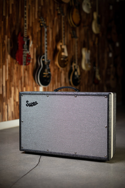 Supro 1799 Statesman 2x12" Extension Cabinet - Gray - Walt Grace Vintage