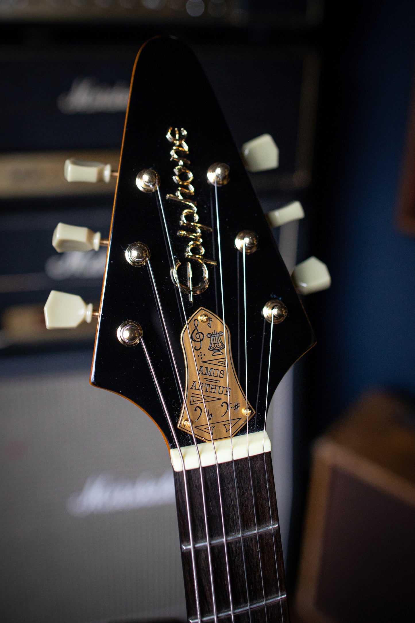 Epiphone Joe Bonamassa Flying V "Amos" Electric Guitar - Natural - Walt Grace Vintage