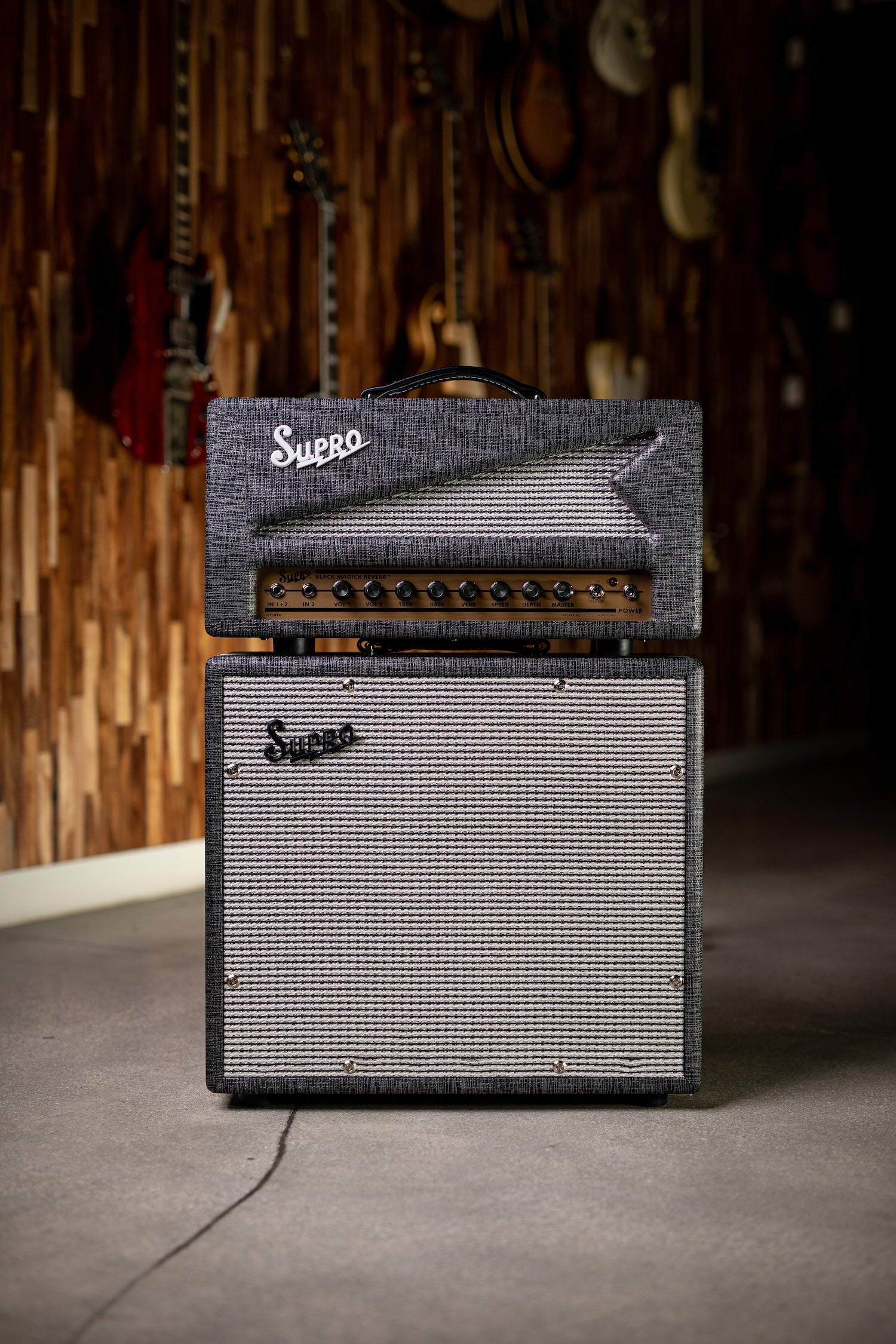 Supro 1790 Black Magick 1x12" Extension Cabinet - Gray - Walt Grace Vintage