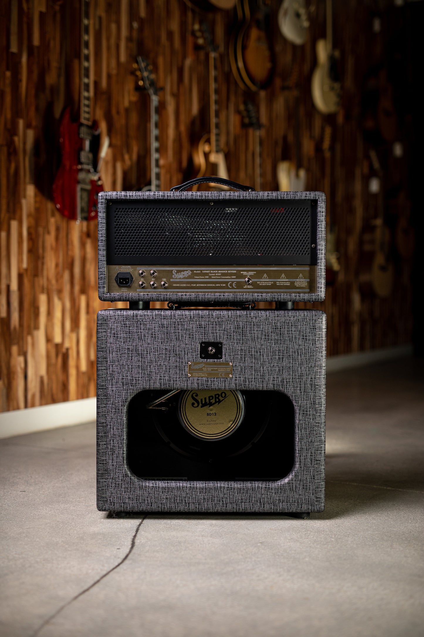 Supro 1790 Black Magick 1x12" Extension Cabinet - Gray - Walt Grace Vintage