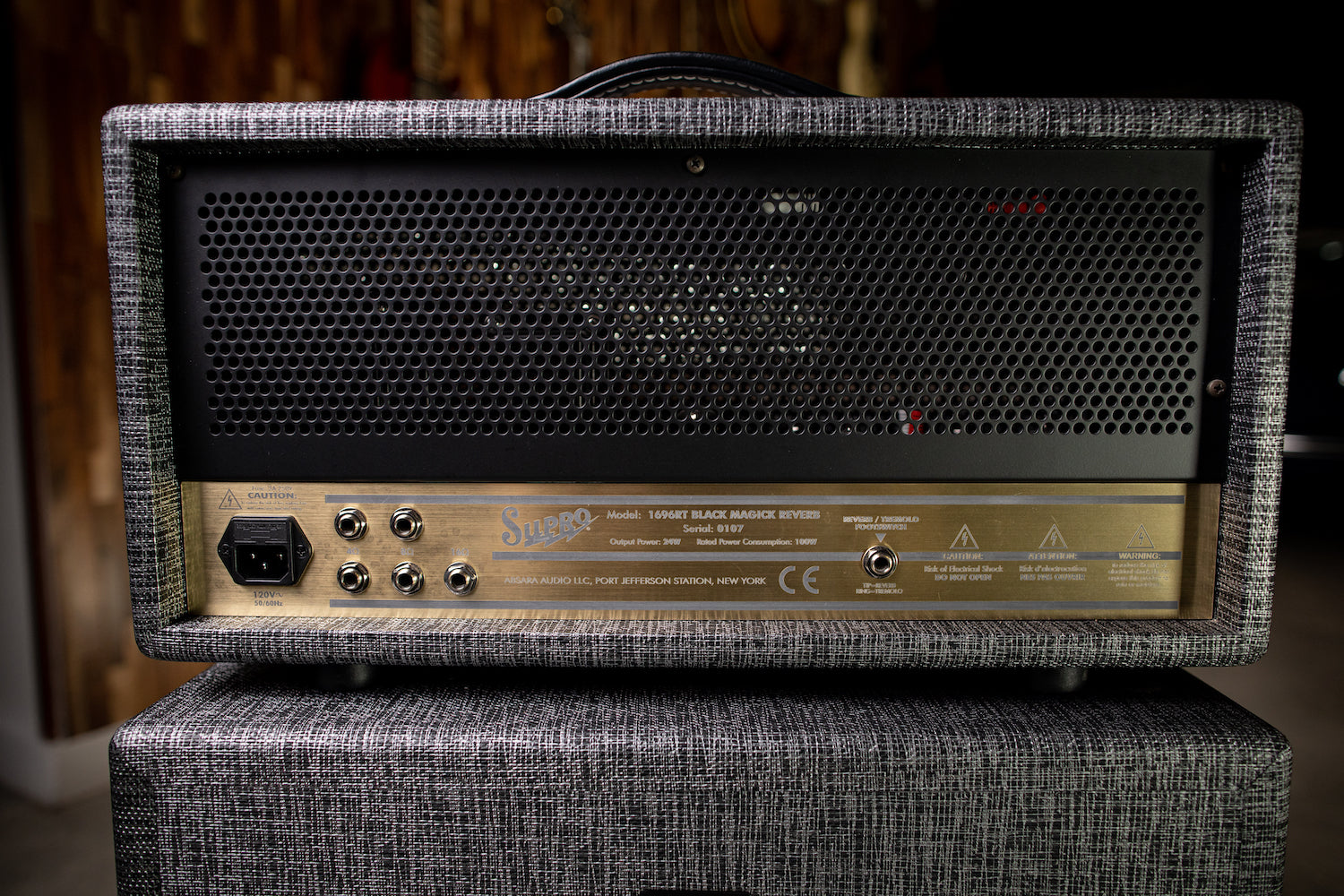 Supro 1696RTH Black Magick Reverb 25-watt Class A Tube Head - Gray - Walt Grace Vintage