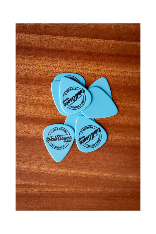 Walt Grace Vintage Celluloid Pick Pack .96mm - Blue Black Logo