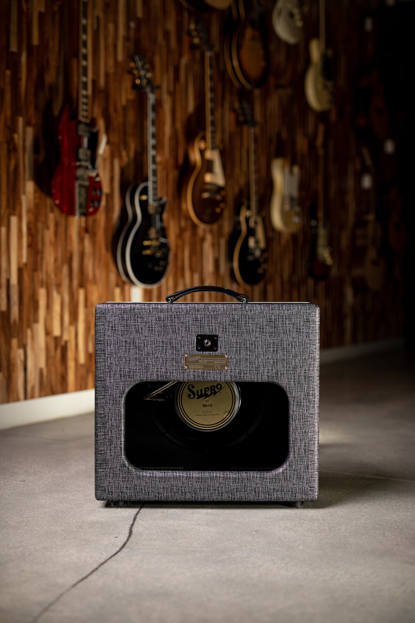 Supro 1790 Black Magick 1x12" Extension Cabinet - Gray - Walt Grace Vintage