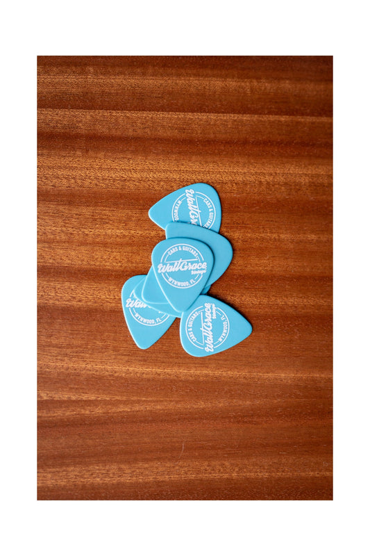 Walt Grace Vintage Celluloid Pick Pack .96mm - Blue White Logo