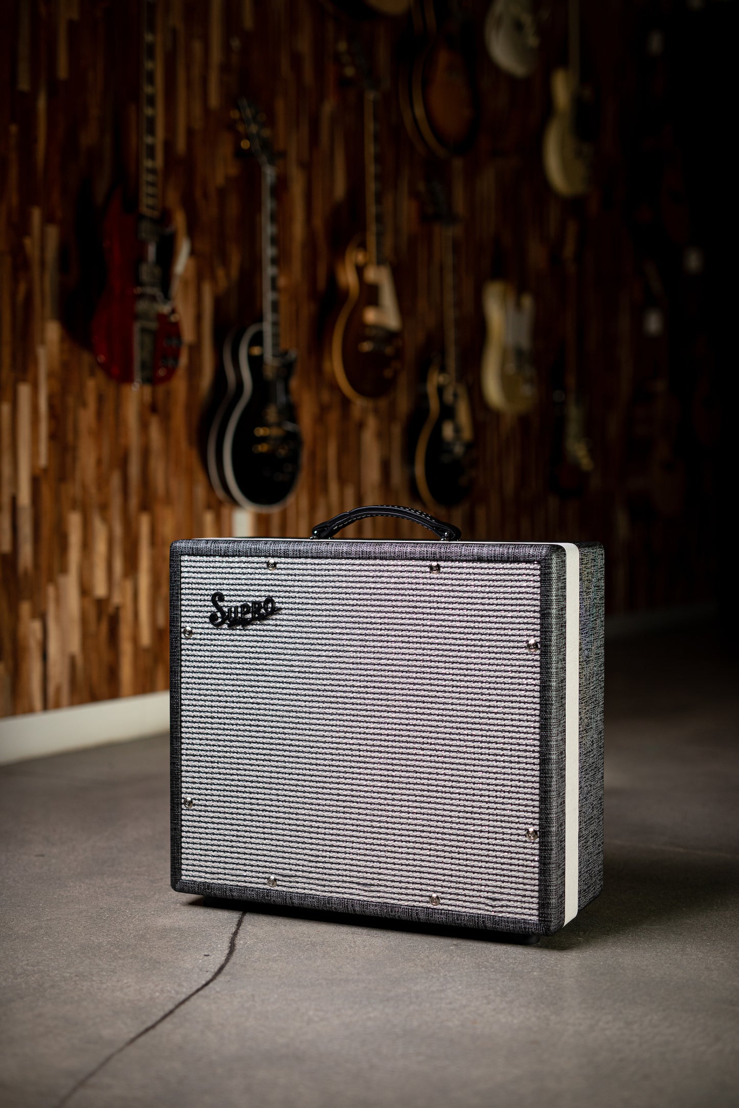 Supro 1790 Black Magick 1x12" Extension Cabinet - Gray - Walt Grace Vintage