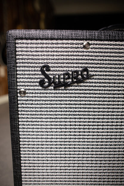Supro 1790 Black Magick 1x12" Extension Cabinet - Gray - Walt Grace Vintage