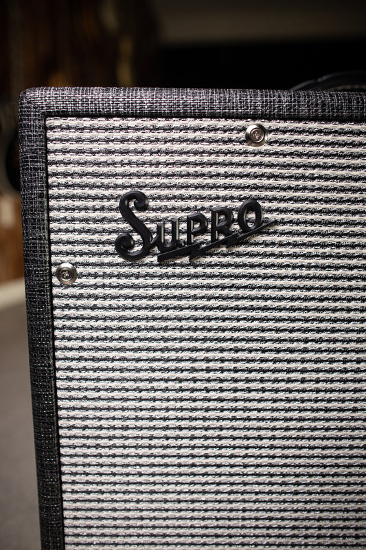 Supro 1790 Black Magick 1x12" Extension Cabinet - Gray - Walt Grace Vintage