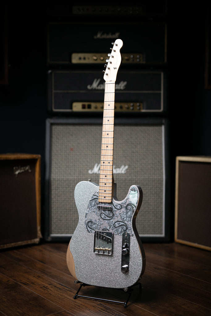 Fender Brad Paisley Road Worn Telecaster Electric Guitar - Silver Sparkle - Walt Grace Vintage