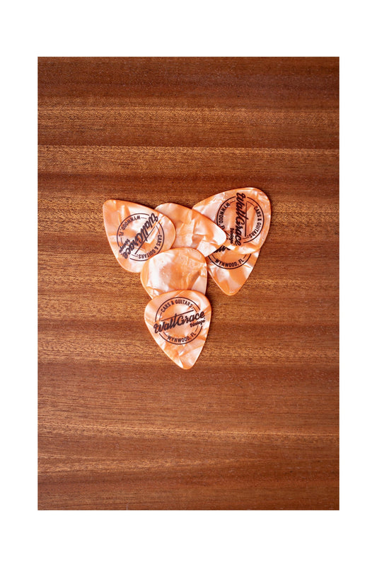 Walt Grace Vintage Celluloid Pick Pack .81mm - Orange