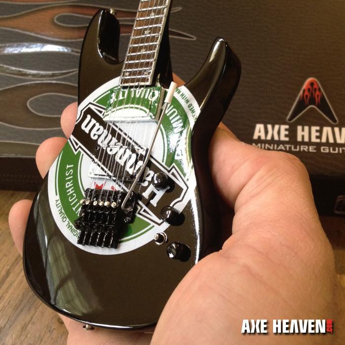 Jeff Hanneman Heineken Logo - Mini Guitar - Walt Grace Vintage