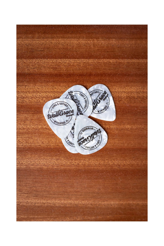 Walt Grace Vintage Celluloid Pick Pack .96mm - White Pearloid